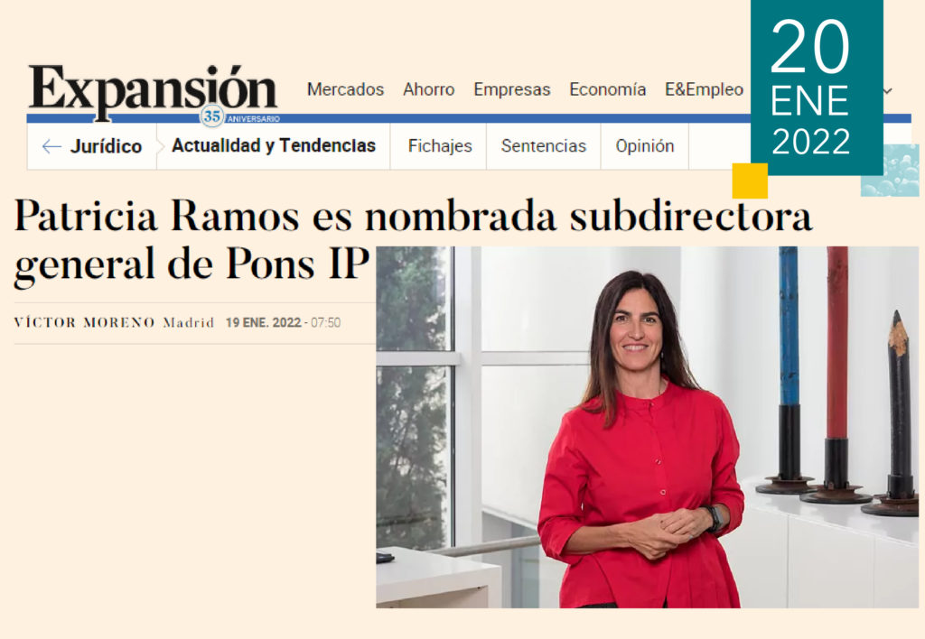 Patricia Ramos es nombrada subdirectora general de Pons IP